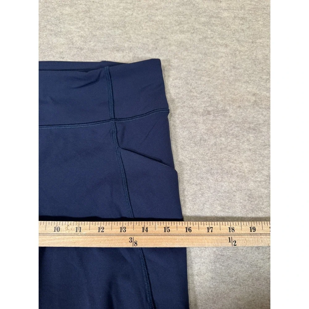 Lululemon‎ Leggings Womens 8 Blue High Rise Cropped Pockets Yoga Athletic Gym